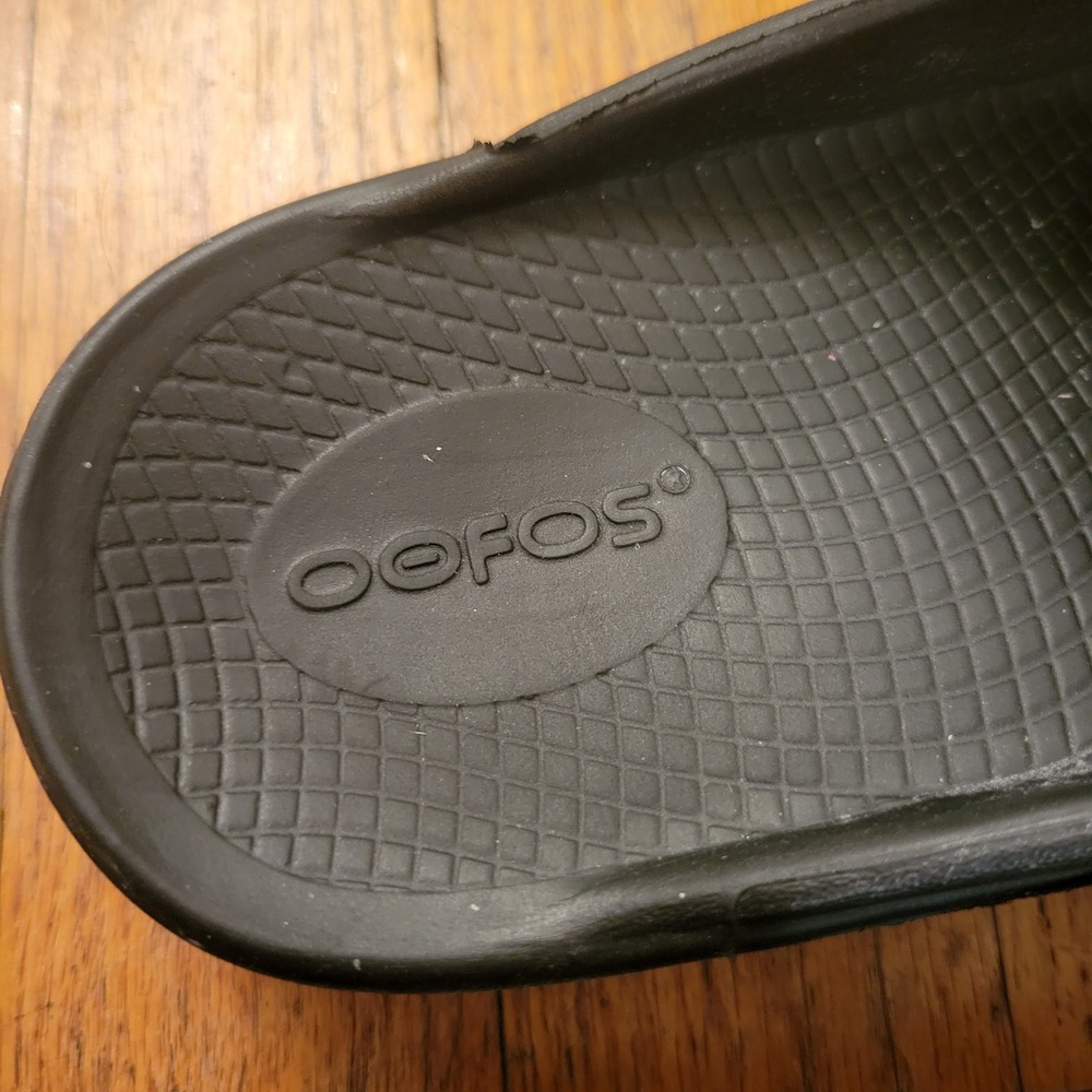Oofos 6 Slide Sandal Black Recovery OOAHH 37 Outdoors Comfort Neutral Shoes - Picture 8 of 8